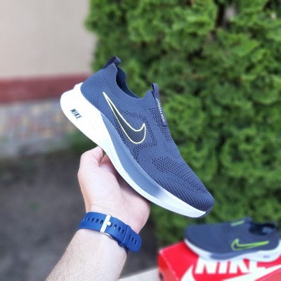 Nike FREE Run тапкие мокасины слипоны темно серые, Размер 37