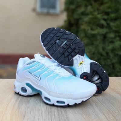 Nike Air Max Plus TN белые с бирюзой, Размер 37