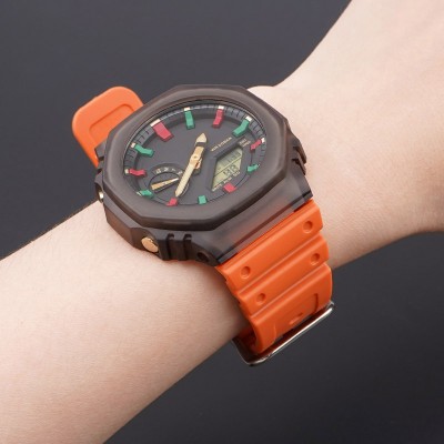 Ремешок для Casio G-Shock GA-2100/2110 Orange SI