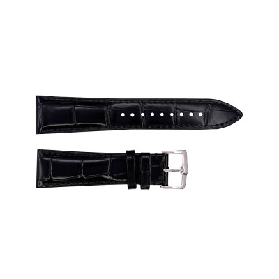 Шкіряний ремінець Premium 18х16 мм. Black Шкіряний ремінець Premium 18х16 мм. Black